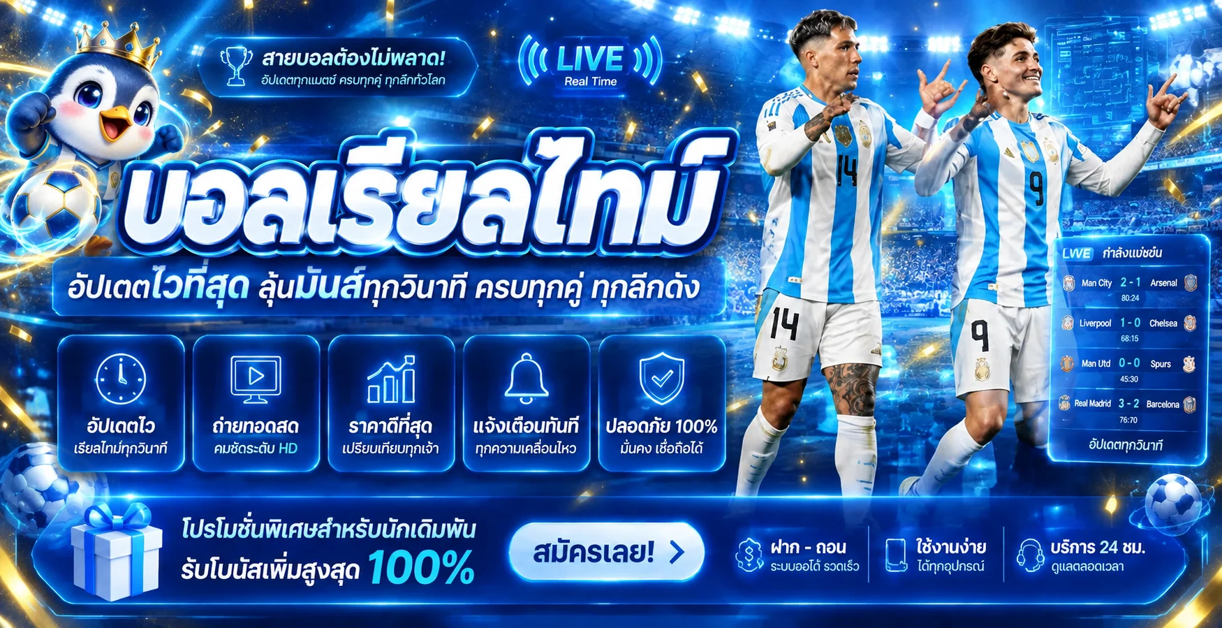 แบนเนอร์ผลบอลสด VAR289 พร้อมข้อมูลการแข่งขัน